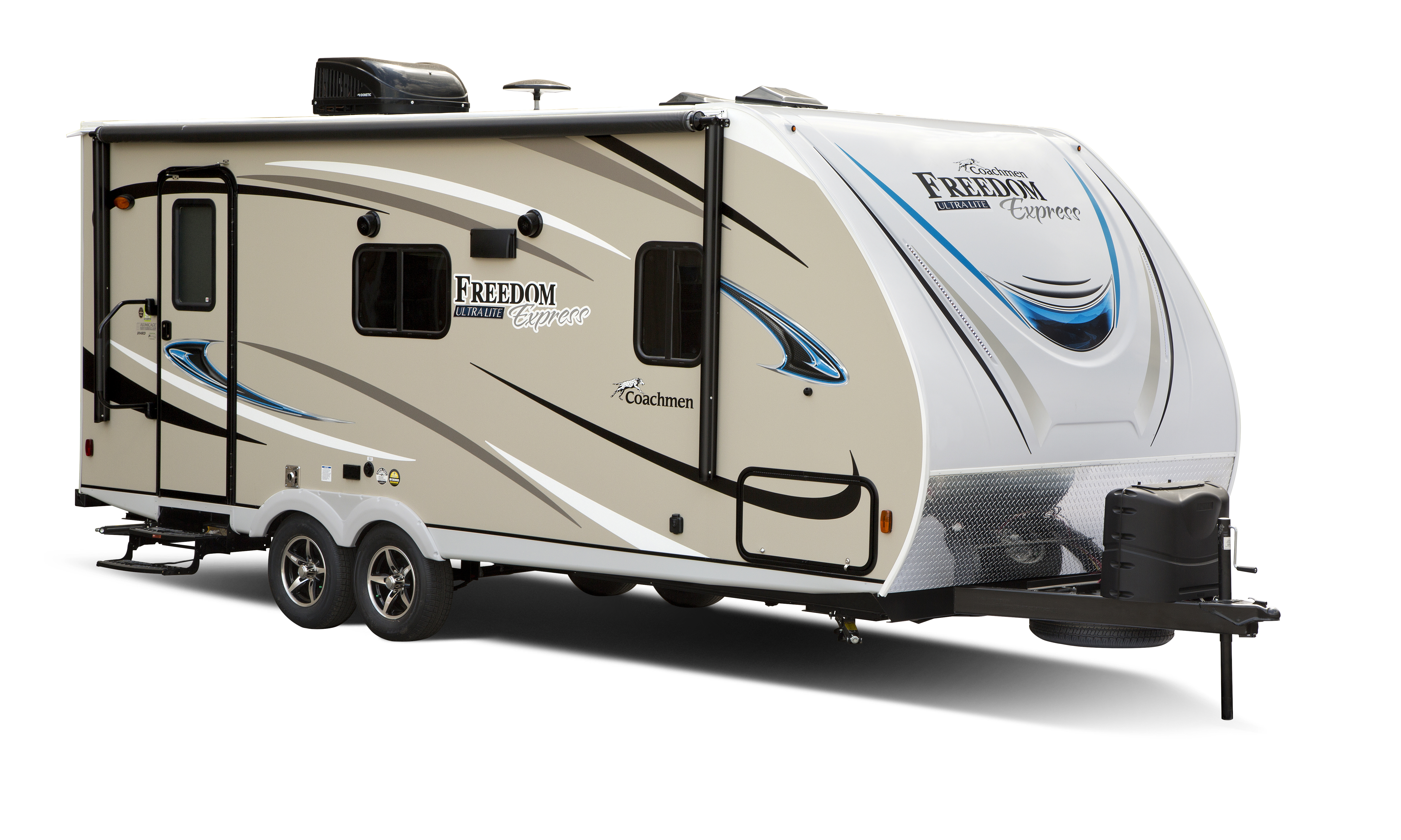 Top 5 Travel Trailers With Rear Kitchens   204RD 3 4 Frnt Update Ultra Lite 